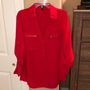 Express Red Dress Shirt